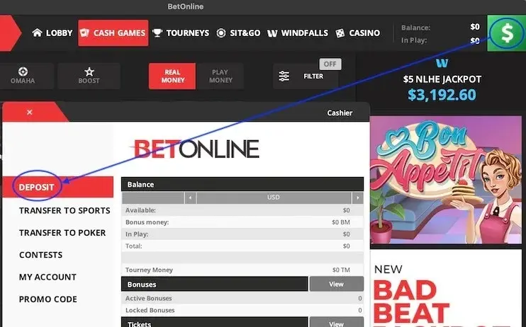 Betonline deposit