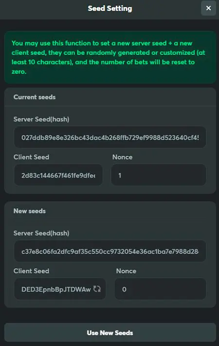 Seed setting