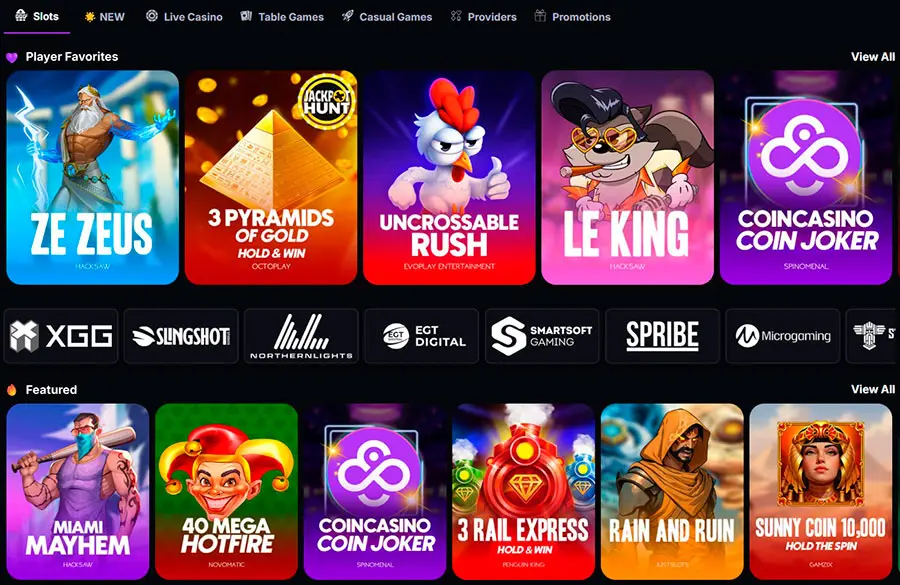 Coin Casino Games
