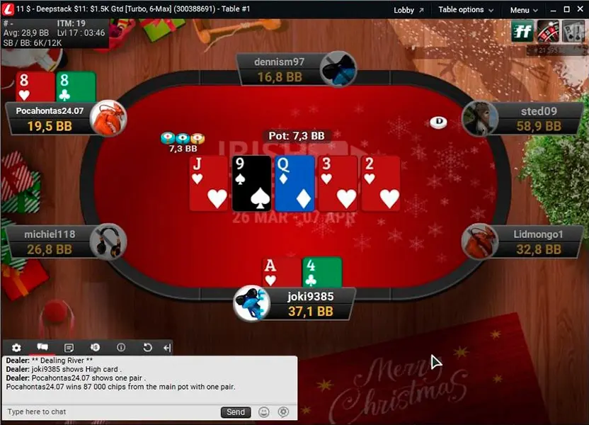 Ladbrokes Poker Holdem Table