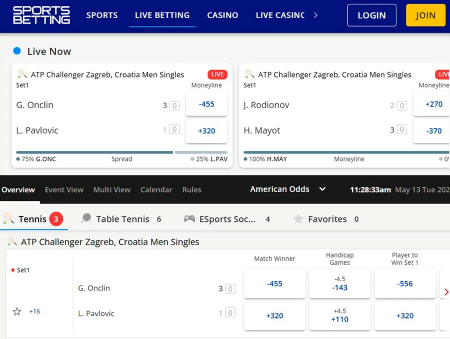 Sportsbetting Sportsbook Live Betting