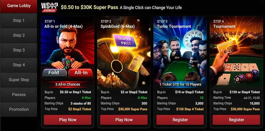 Wsop Express Satellite GGPoker Lobby